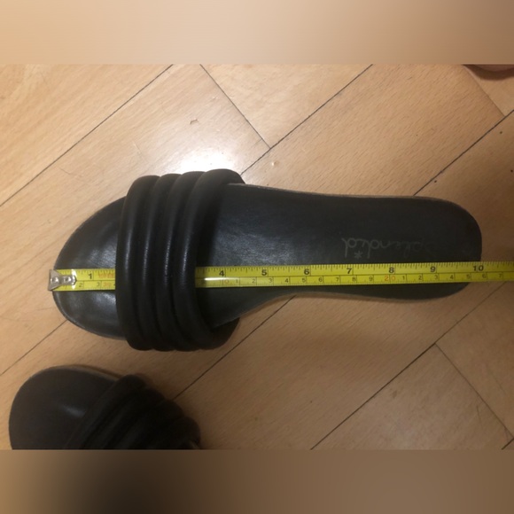 Splendid Leather Flat, Slide Sandals, Black, Women's Size 8 - Picture 12 of 12